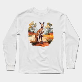 Cute Kangaroo Long Sleeve T-Shirt